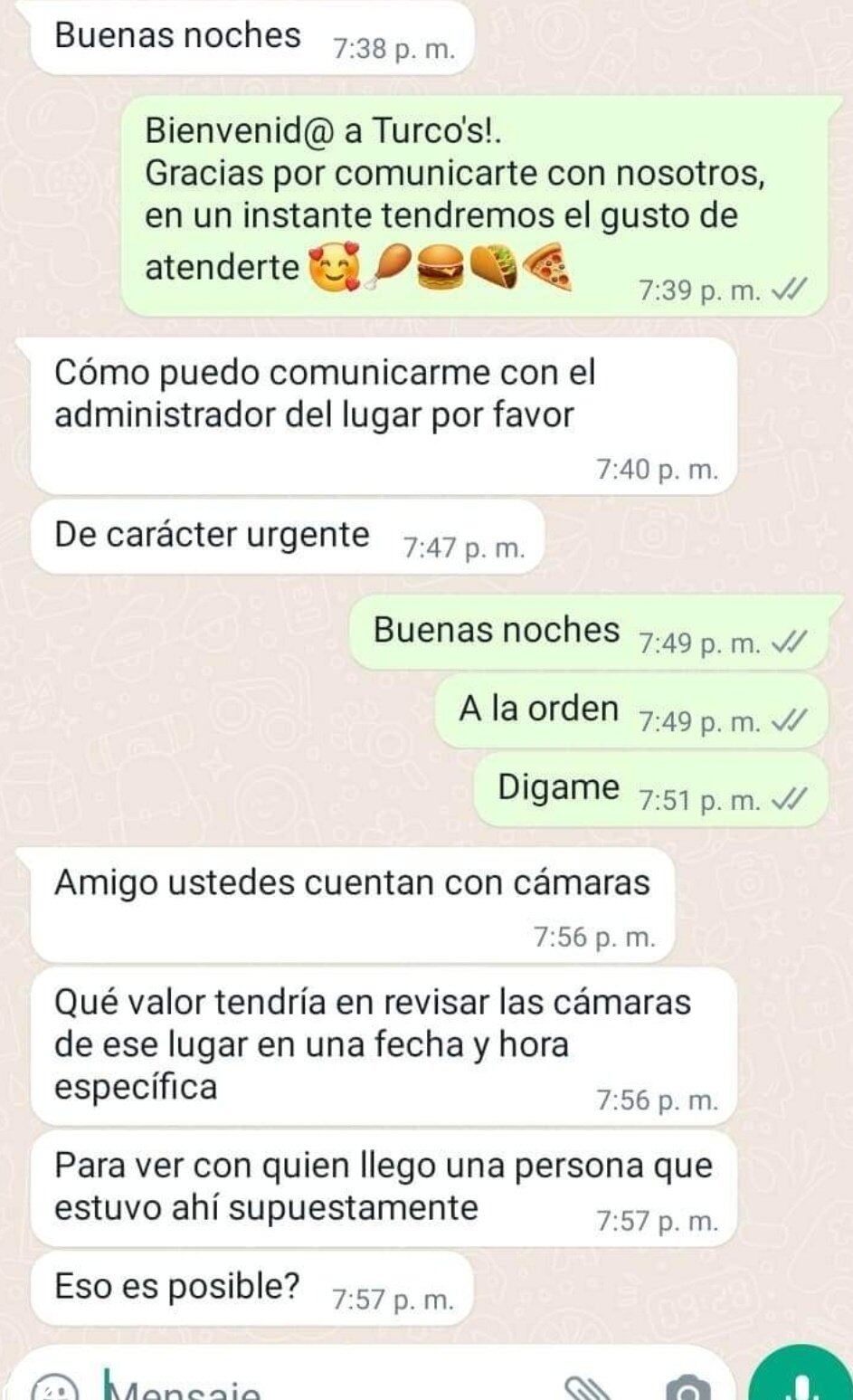 Un cliente sospechó que su novia le fue infiel y quiso revisar las cámaras de un restaurante