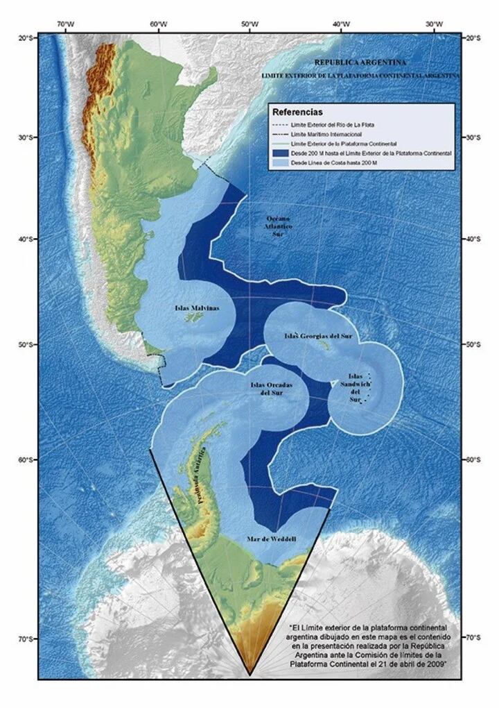 Conflicto diplomático: el Gobierno acusó a Chile de intentar apropiarse de parte de la plataforma continental