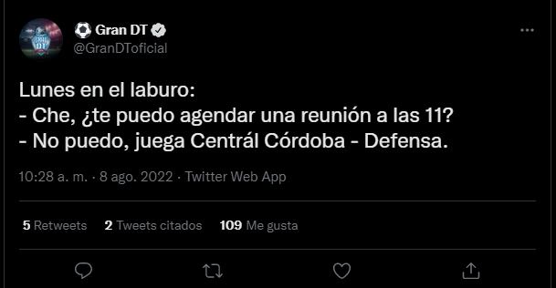 Los mejores memes del partido entre Central Córdoba y Defensa y Justicia.