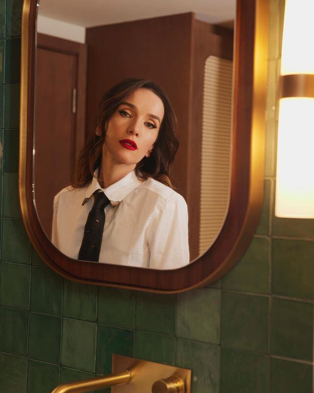 Natalia Oreiro y sus labios rojos.