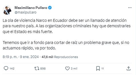 Maximiliano Pullaro se refirió al conflicto en Ecuador