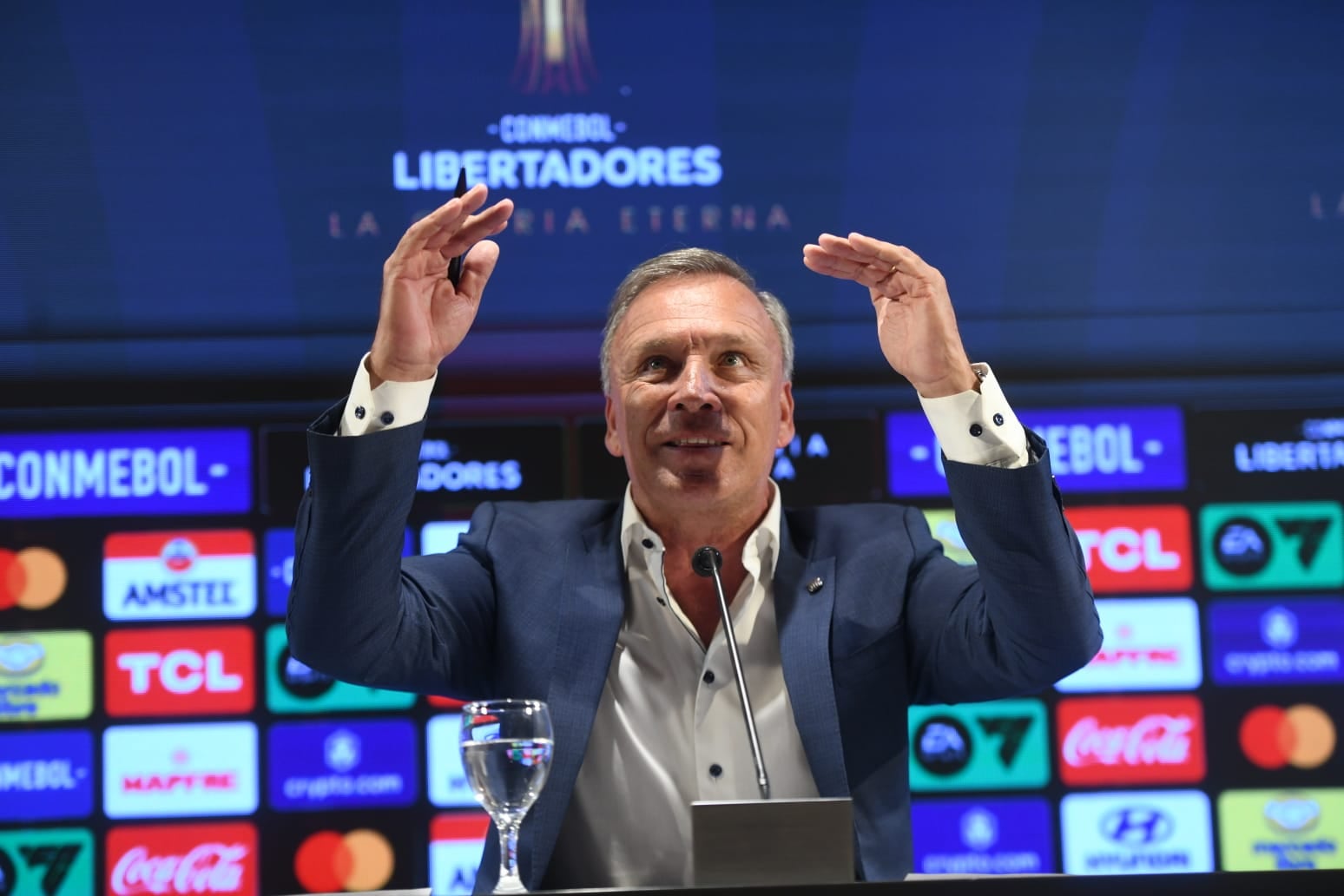 Andrés Fassi en la conferencia de prensa de Talleres. (Javier Ferreyra / La Voz)