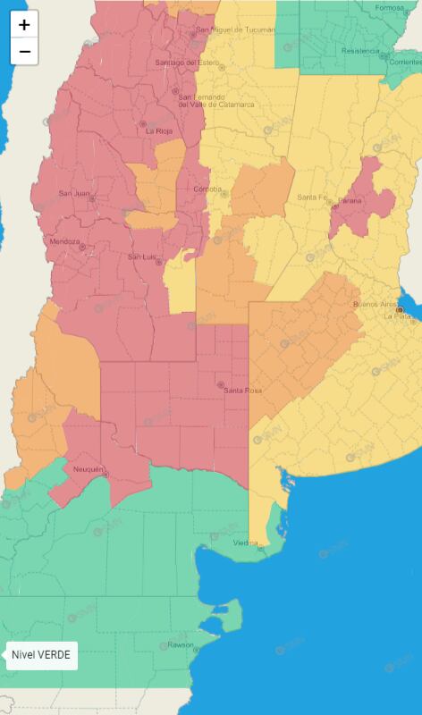 Toda la provincia está bajo alerta por temperaturas extremas.