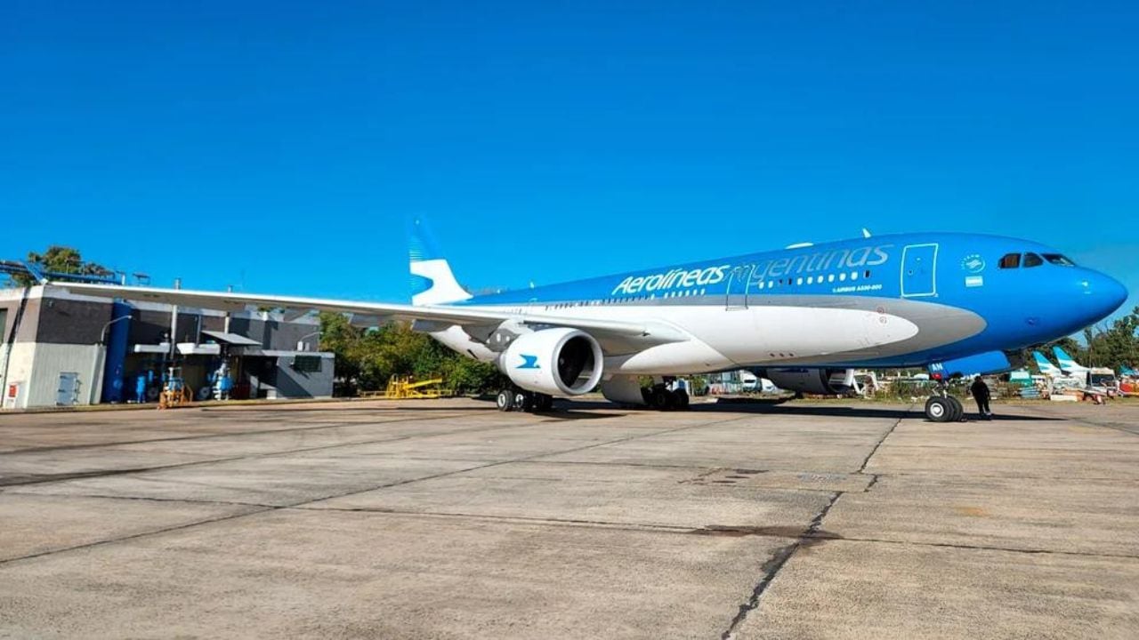 El vuelo AR 1133 que une Madrid con Buenos Aires se opera con un Airbus A330 como el de la imagen. / Foto: Gentileza