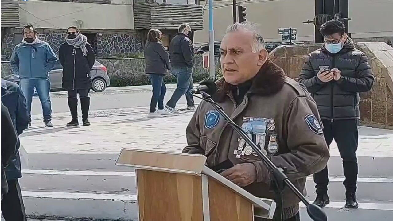 VGM Conrado Zamora, presidente del Centro de Excombatientes de Malvinas en Ushuaia,