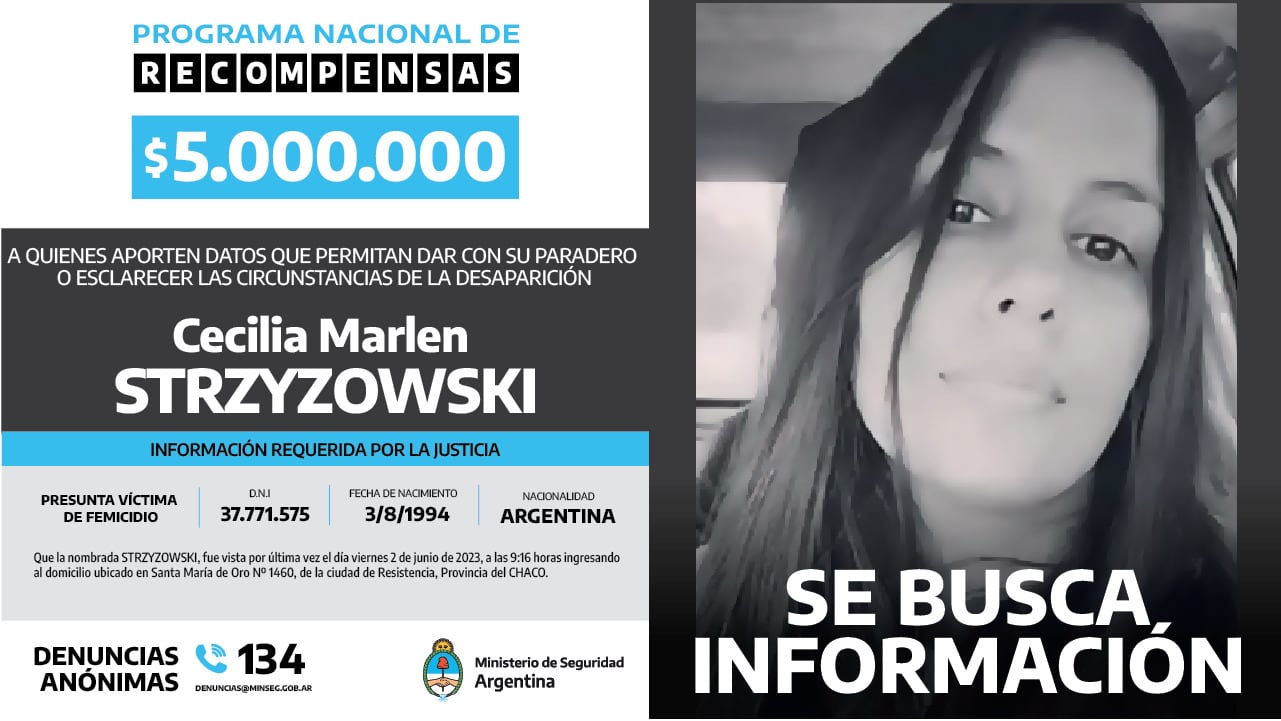 Ofrecen 5 millones de pesos por información de Cecilia.