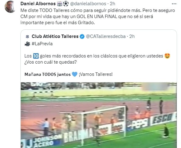 La Chanchita Daniel Albornos fue autor del gol en la final con Belgrano en 1998.