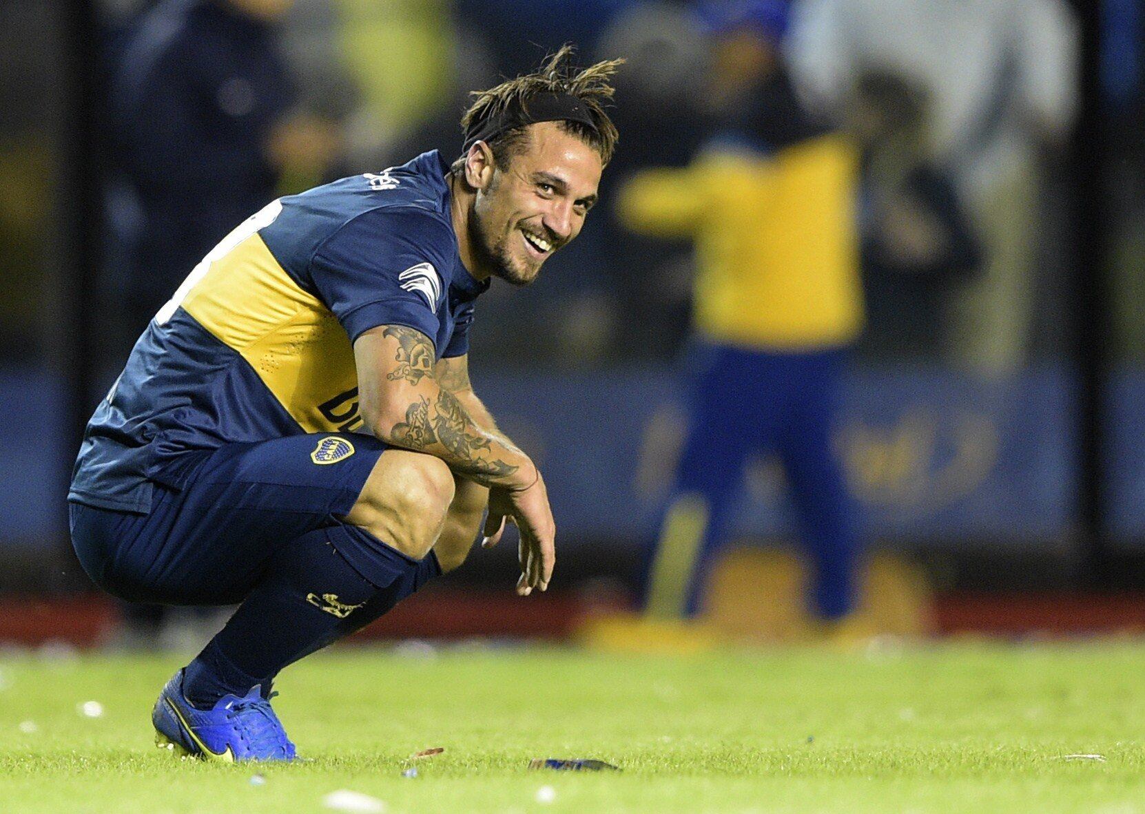 Daniel Osvaldo festejó el triunfo de Boca imitando a Guillermo Francella.