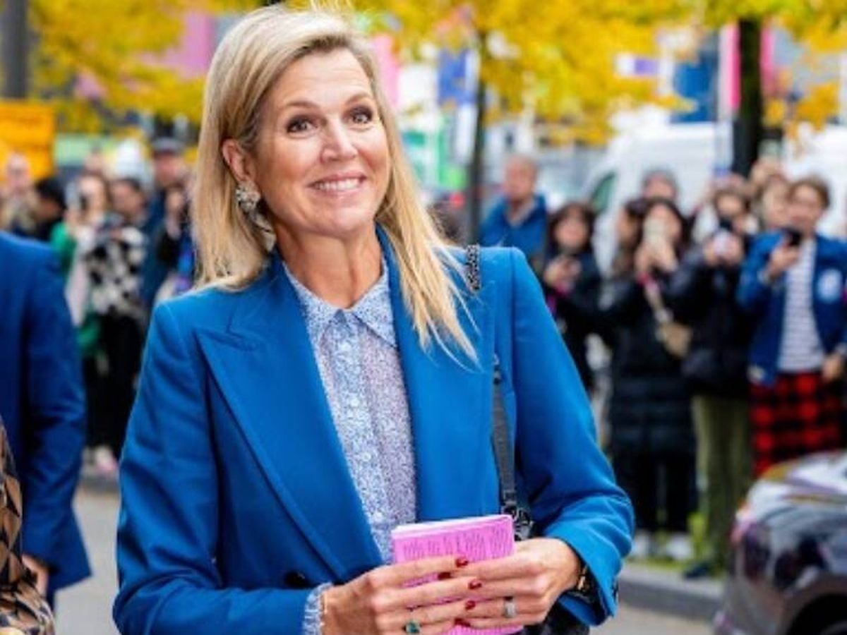 Elegante y canchero: el look sastrero de Máxima