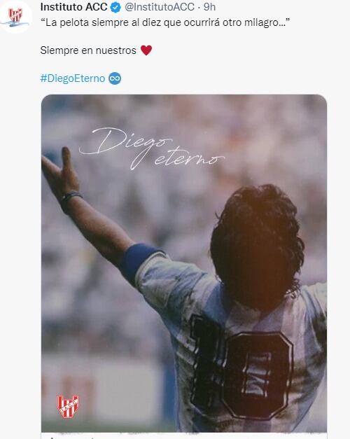 Diego Maradona, el 10, como lo retrató Instituto.