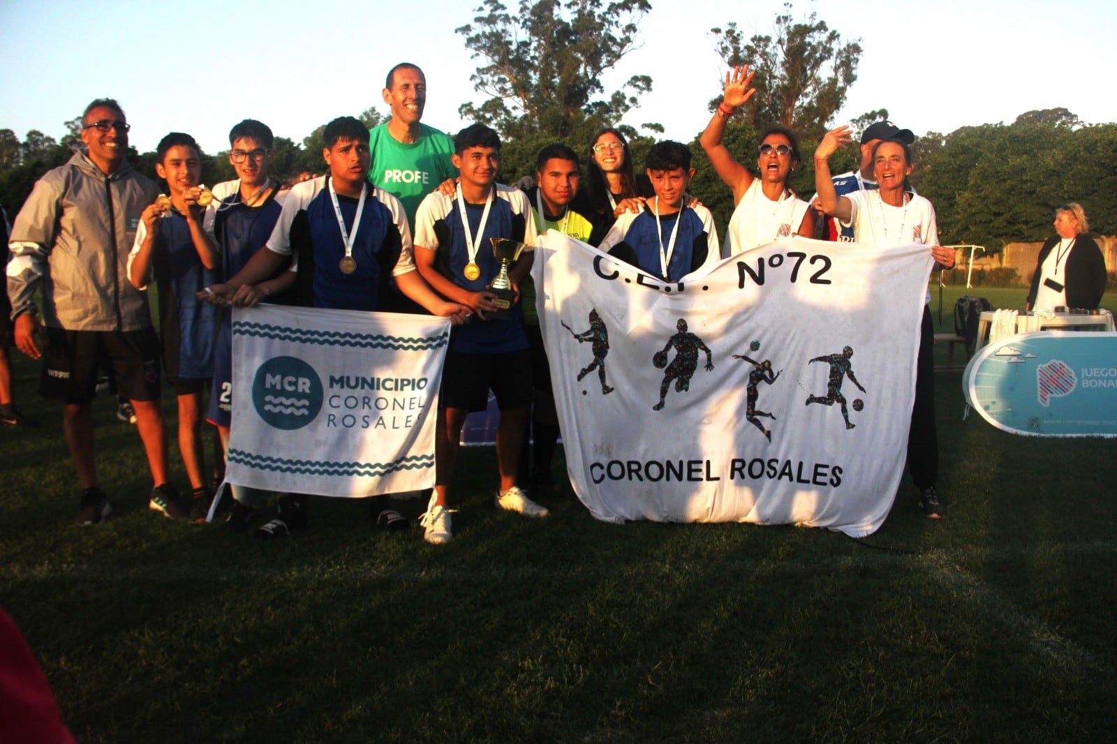 El Sub 16 de Fútbol PCD de Coronel Rosales de gran forma se quedó con la Medalla de Oro.