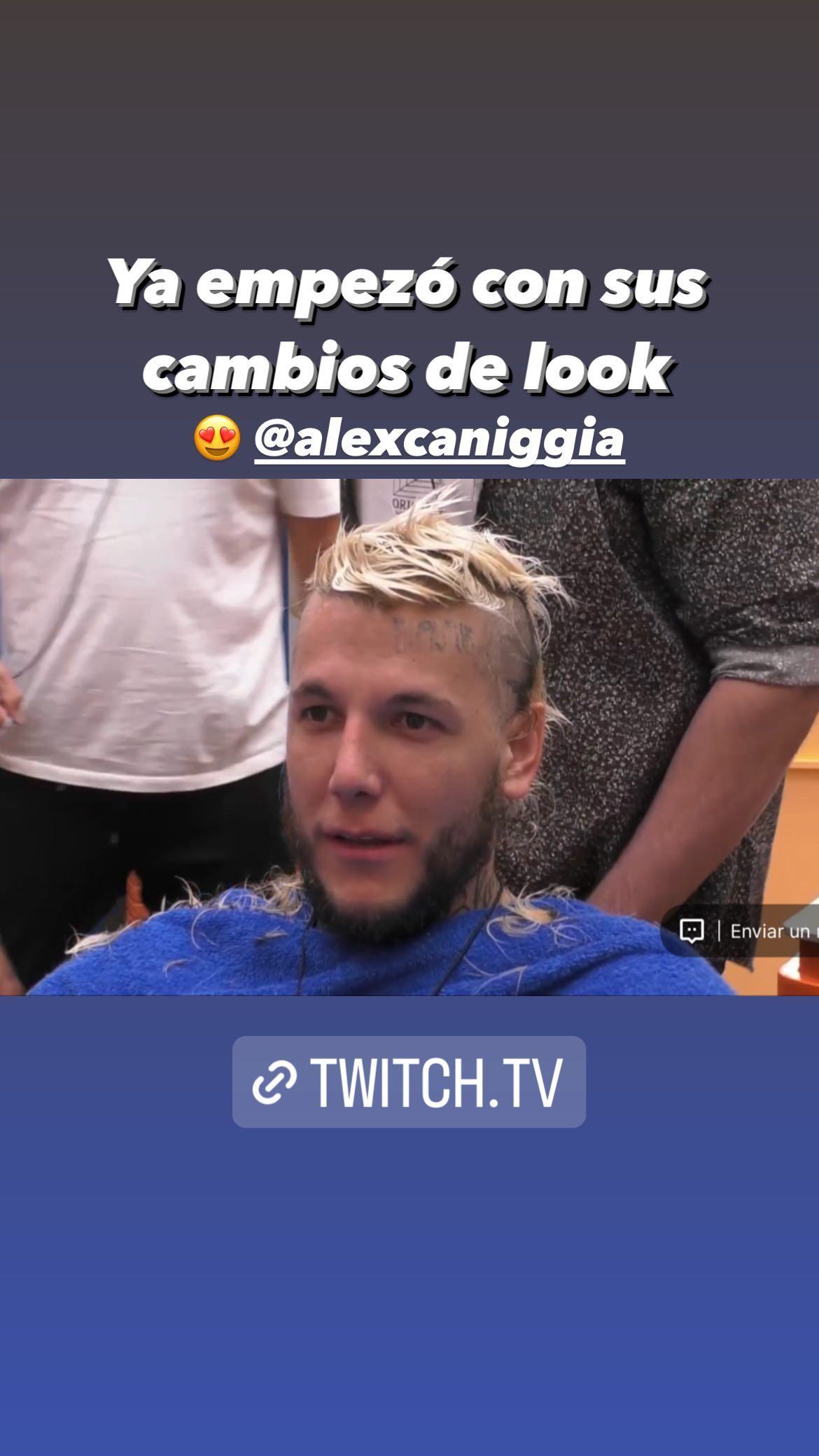 el radical cambio de look de Alex Caniggia luego de ingresar a Gran Hermano España