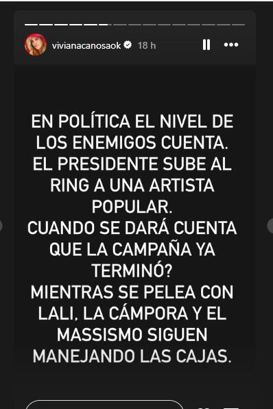 Viviana Canosa opinó de la polémica entre Lali Espósito y Javier Milei