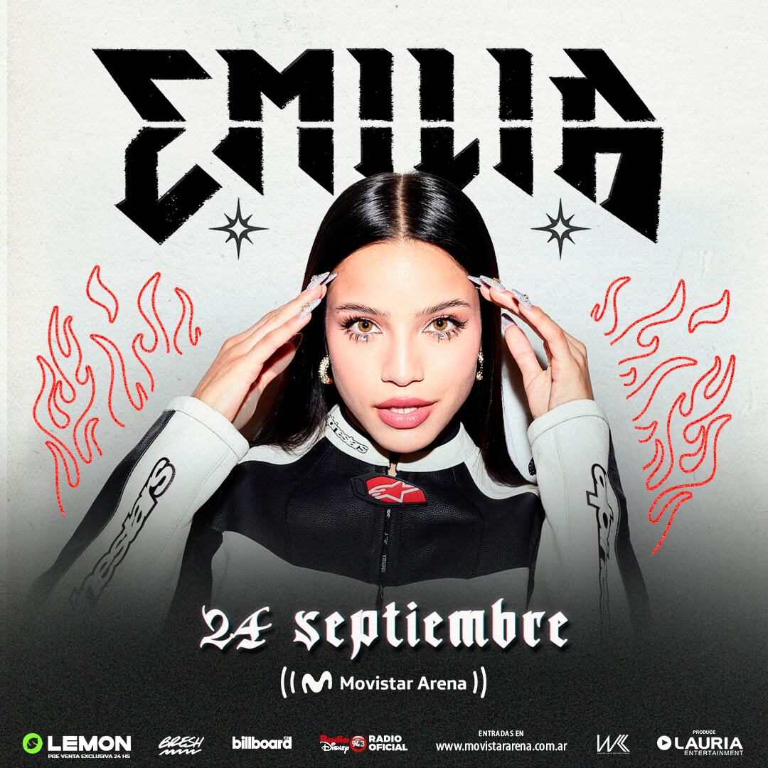 Emilia Mernes en el Movistar Arena