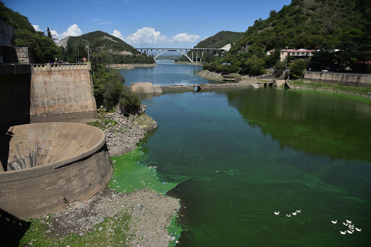 Embudo. El dique San Roque empezó el año muy por debajo de su nivel. (Foto: Pedro Castillo/La Voz).