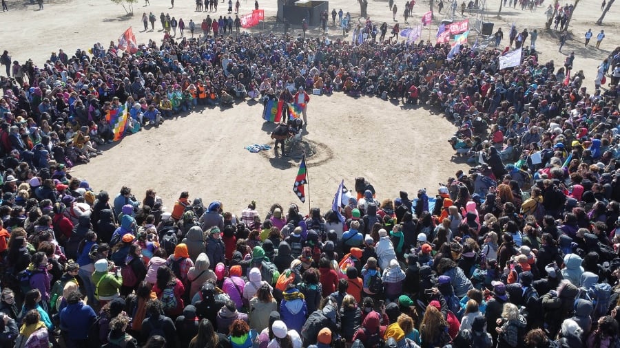 Ceremonia Ancestral del Encuentro Plurinacional de Mujeres, San Luis 2022.