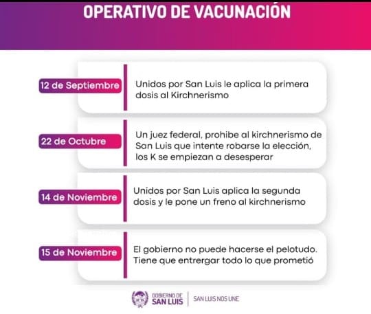 Campaña de vacunación "contra el kirchnerismo"