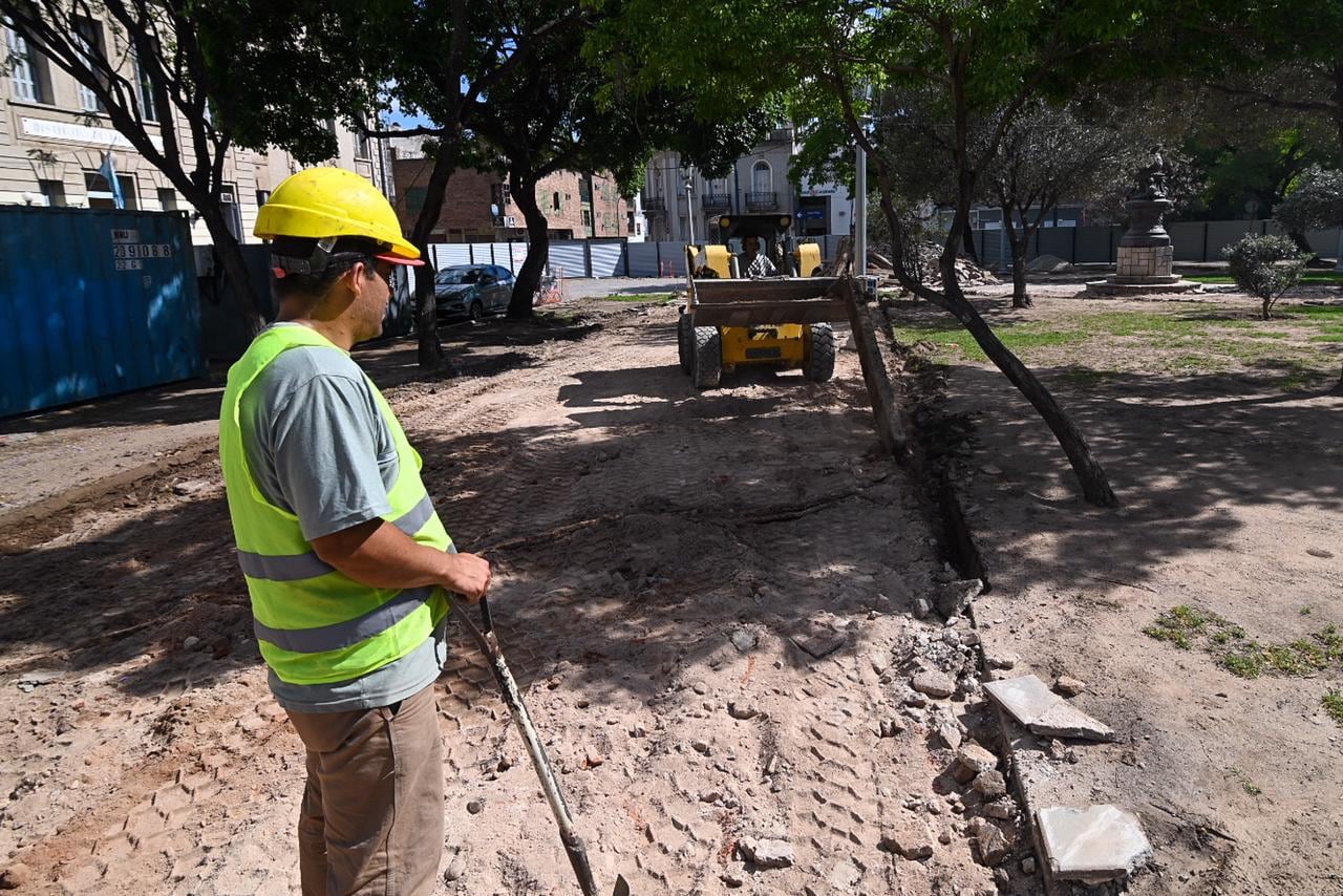 Plaza Colón. La Municipalidad avanza con la obra (Prensa Municipalidad de Córdoba).