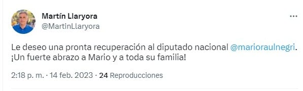 El diputado nacional debió ser intervenido quirúrgicamente.