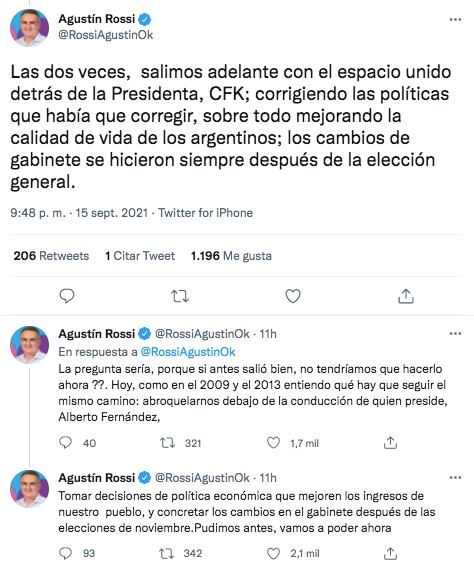 El apoyo que recibió Alberto Fernández por Twitter.