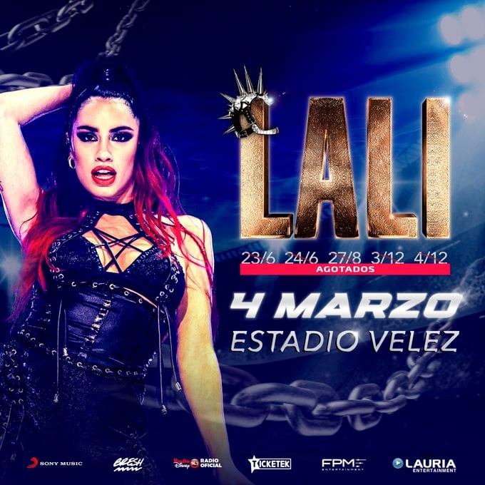 Lali Espósito se presentará en el Estadio Velez.