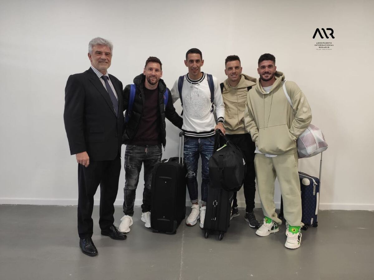 Lionel Messi, Ángel Di María y Giovani Lo Celso llegaron a Rosario con un “colado”: Rodrigo De Paul
