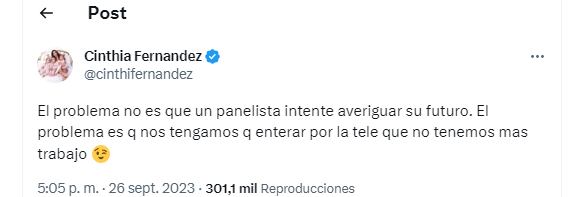 La respuesta de Cinthia Fernández ante las suposiciones que se iría del país