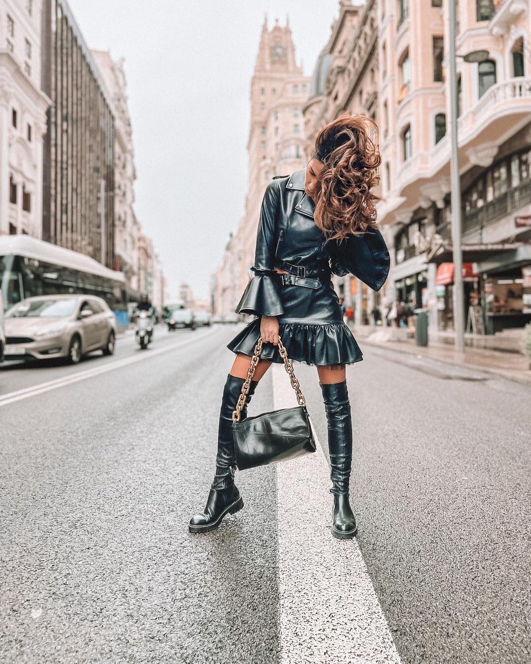 Tamara Gorro y su look desde las calles de Madrid