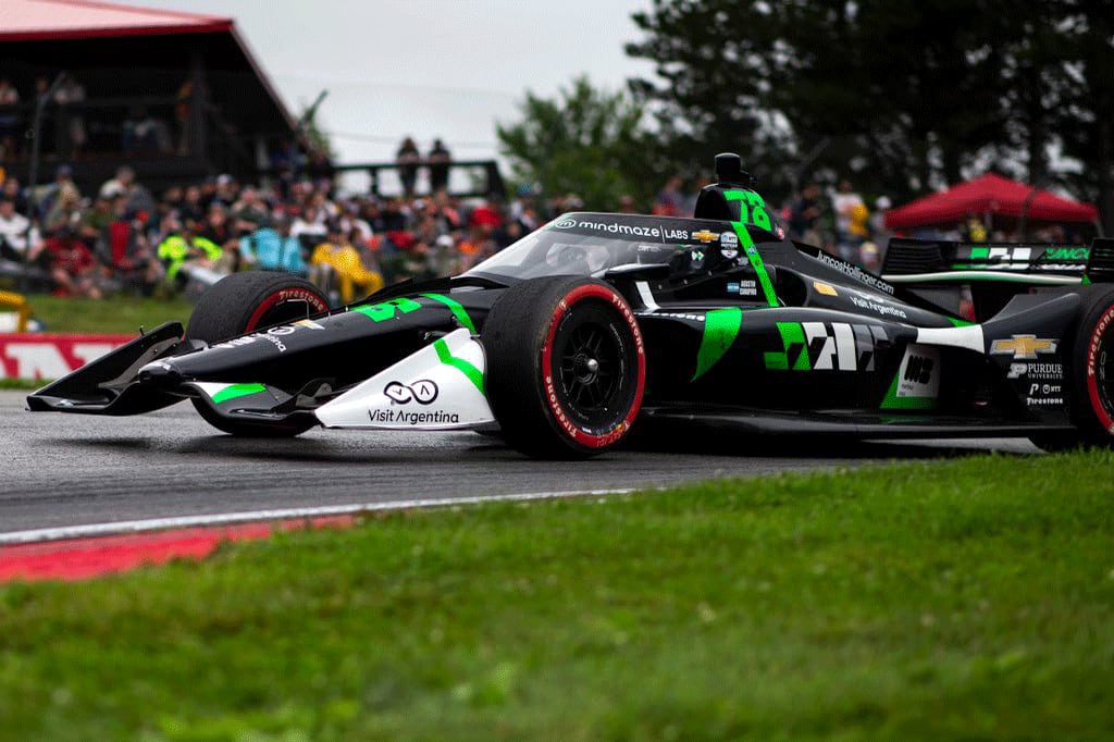 Agustín Canapino con el Dallara Chevrolet del Juncos Hollinger Racing en Mid-Ohio. (@juncoshollinger)