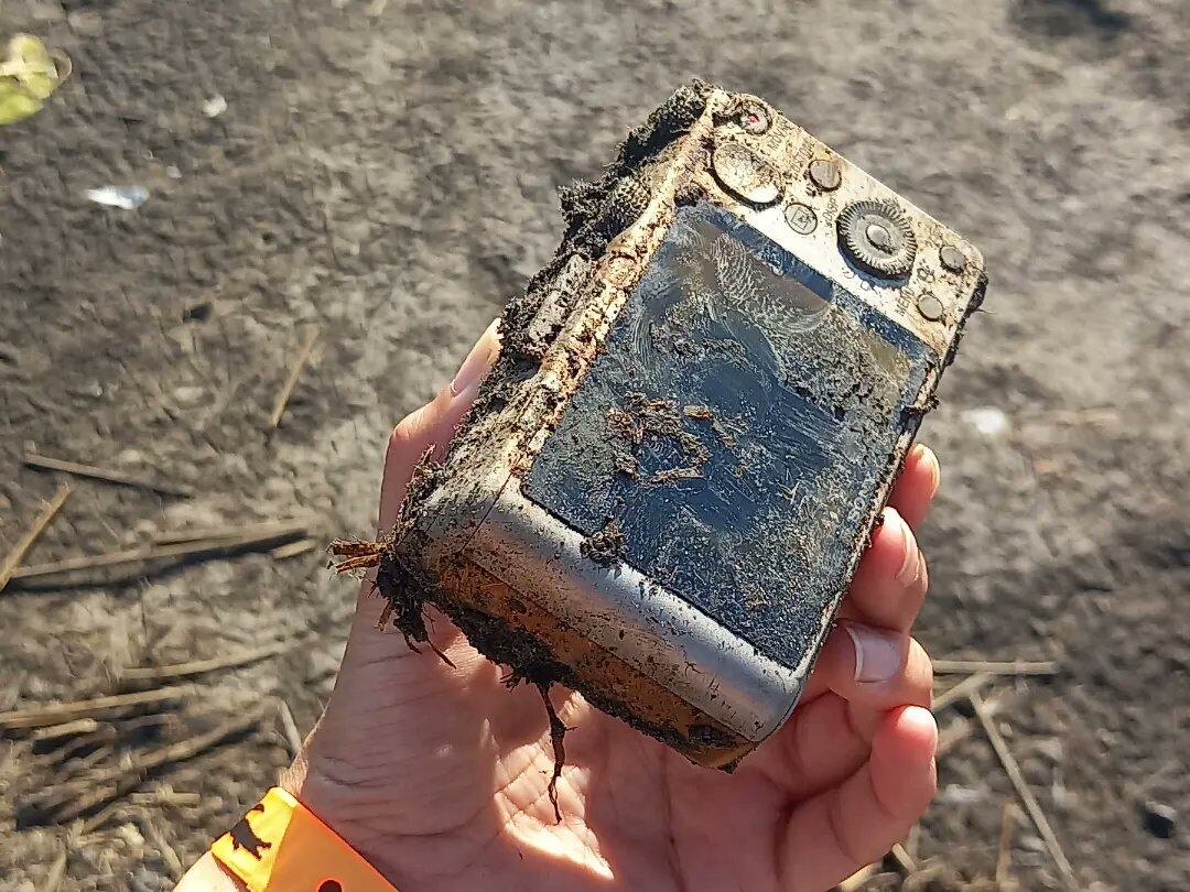 La cámara de fotos que estuvo enterrada durante más de 6 años en los Esteros del Iberá.