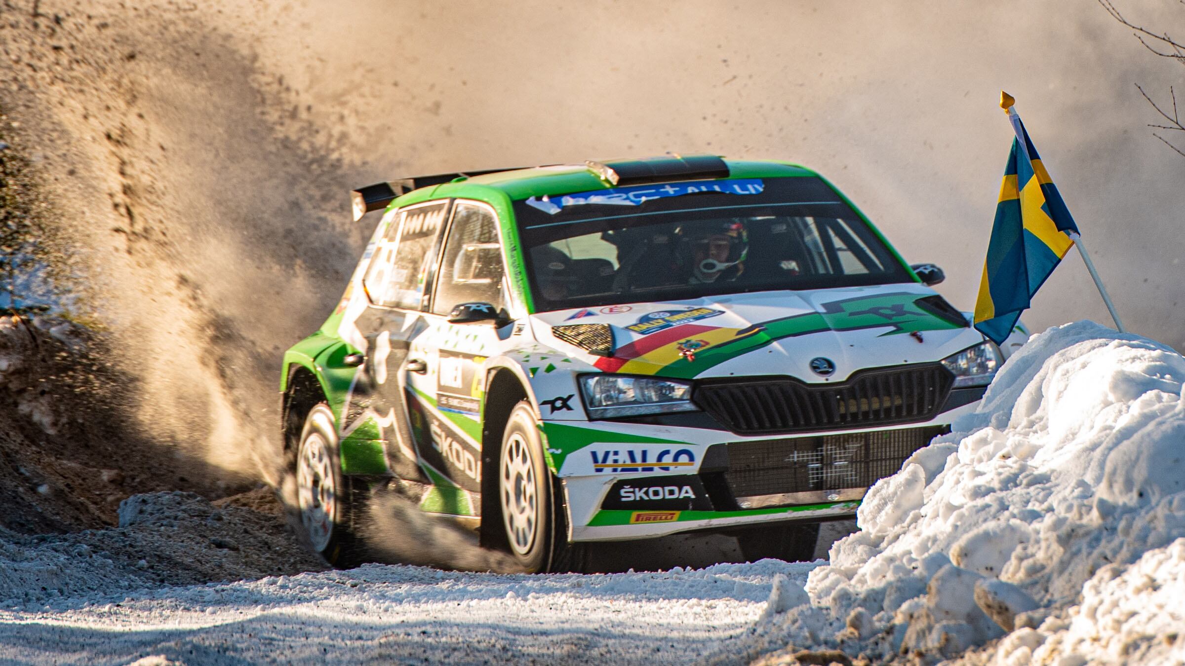 El cordobés Marcelo Der Ohanessian navega al boliviano Marco Bulacia dentro del WRC2. En la imagen, el binomio durante el pasado Rally de Suecia.