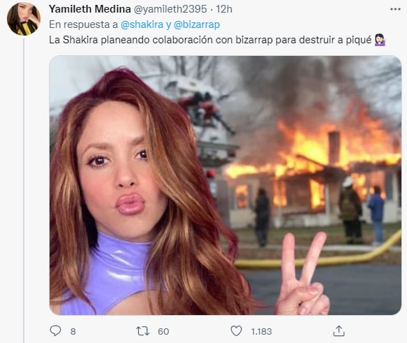 Los memes de la interación entre Shakira y Bizarrap