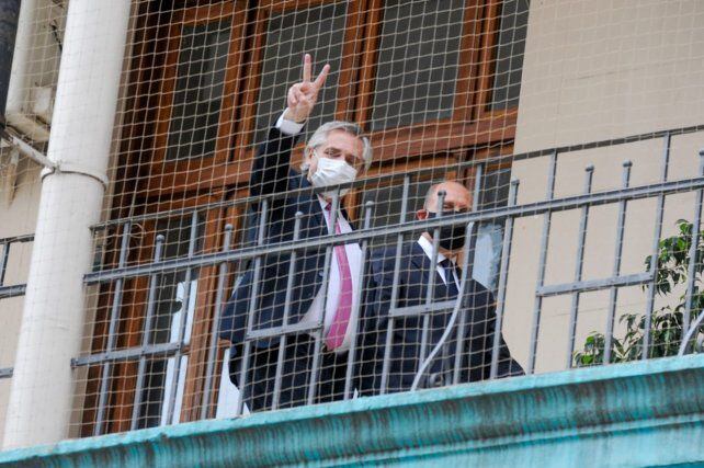 Alberto Fernández en Rosario: anunció nuevas obras y fue sorprendido por una protesta. Foto: La Capital.