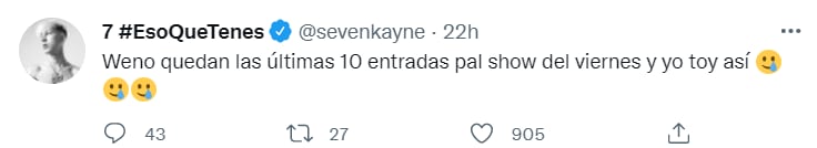 Tweet de Seven Kayne