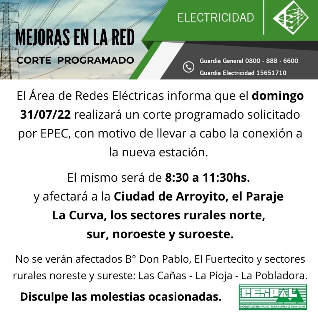 Corte de Energia Cespal