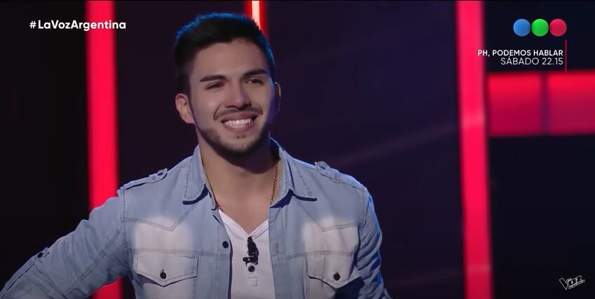 Brian Sáez, el joven de tunuyán que se emocionó tras ingresar a La Voz Argentina.