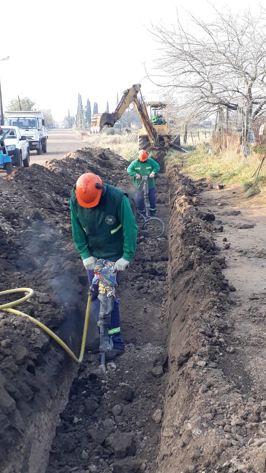 Avanza la conexión de la red cloacal en el Barrio Olimpo