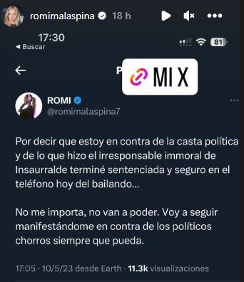 El polémico tuit de Romina Malaspina