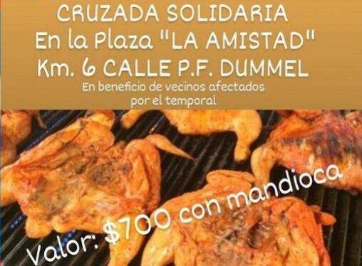 Organizan una “Cruzada Solidaria” para ayudar a familias afectadas por el temporal en Eldorado.