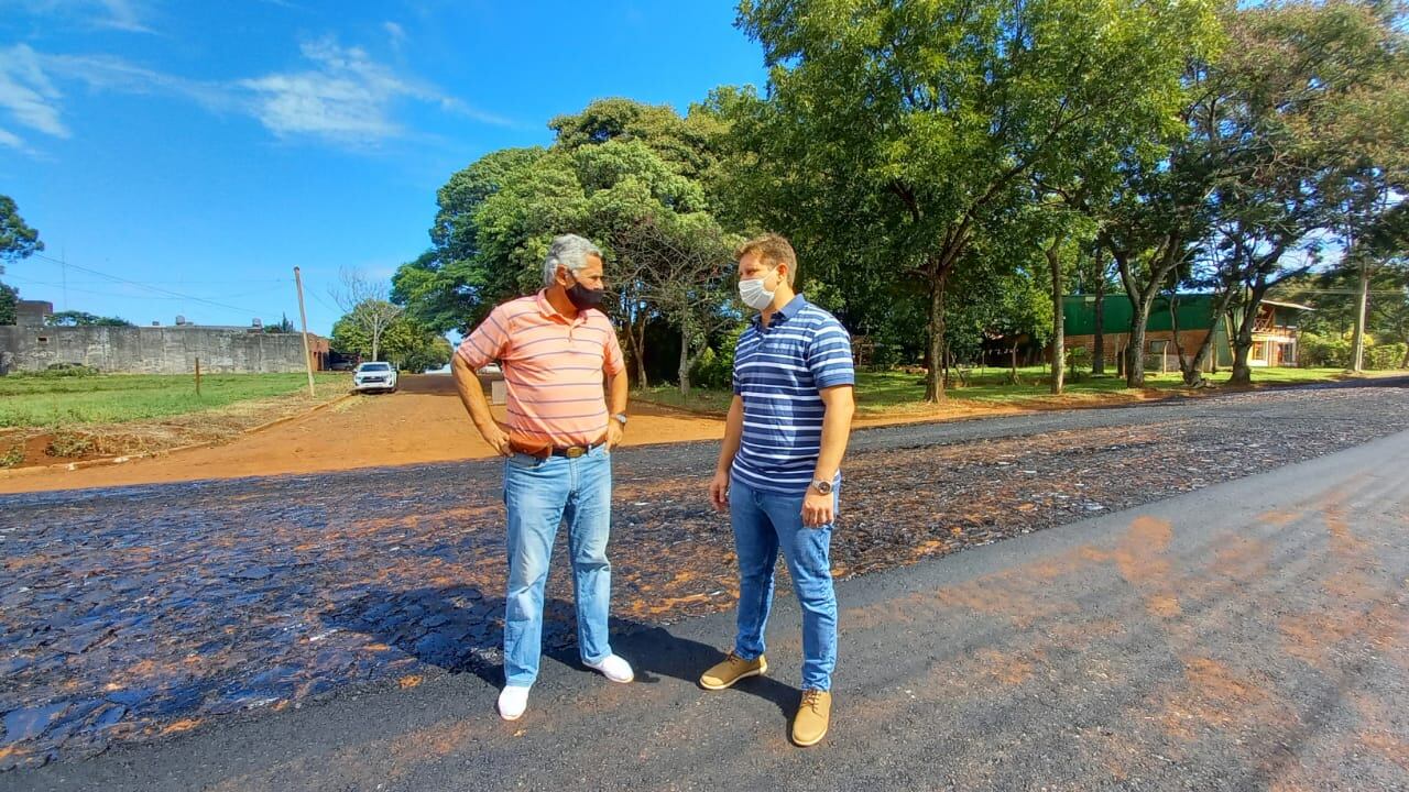 Continúan las obras de pavimentación urbana en la localidad de Concepción de la Sierra