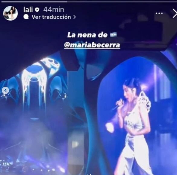 Lali Espósito estuvo presente en el show de María Becerra en River