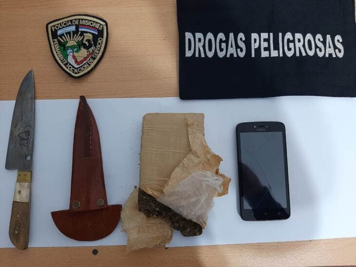 Fue interceptado en un control vehicular y terminó detenido por transportar marihuana.