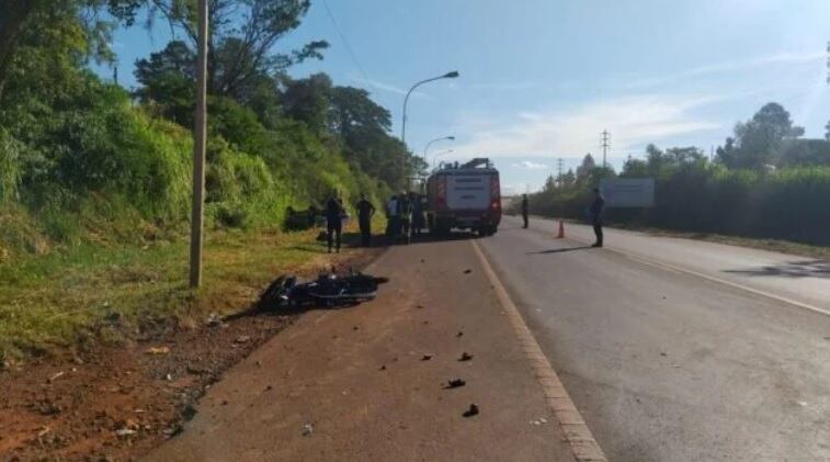 Accidente fatal en Oberá: un motociclista perdió la vida.