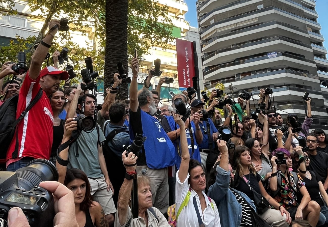 Los trabajadores de prensa y reporteros gráficos expresaron su solidaridad con Pablo Grillo.