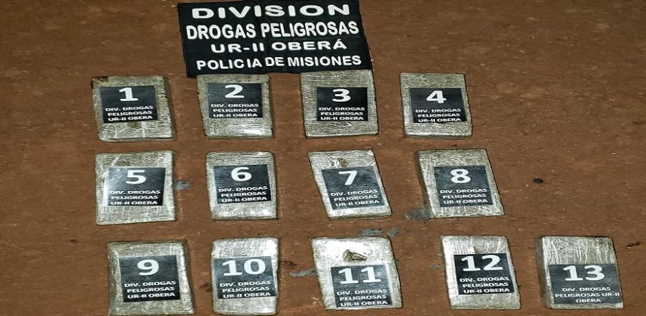 Efectivos policiales incautan casi 10 kilogramos de marihuana en Colonia Alberdi.