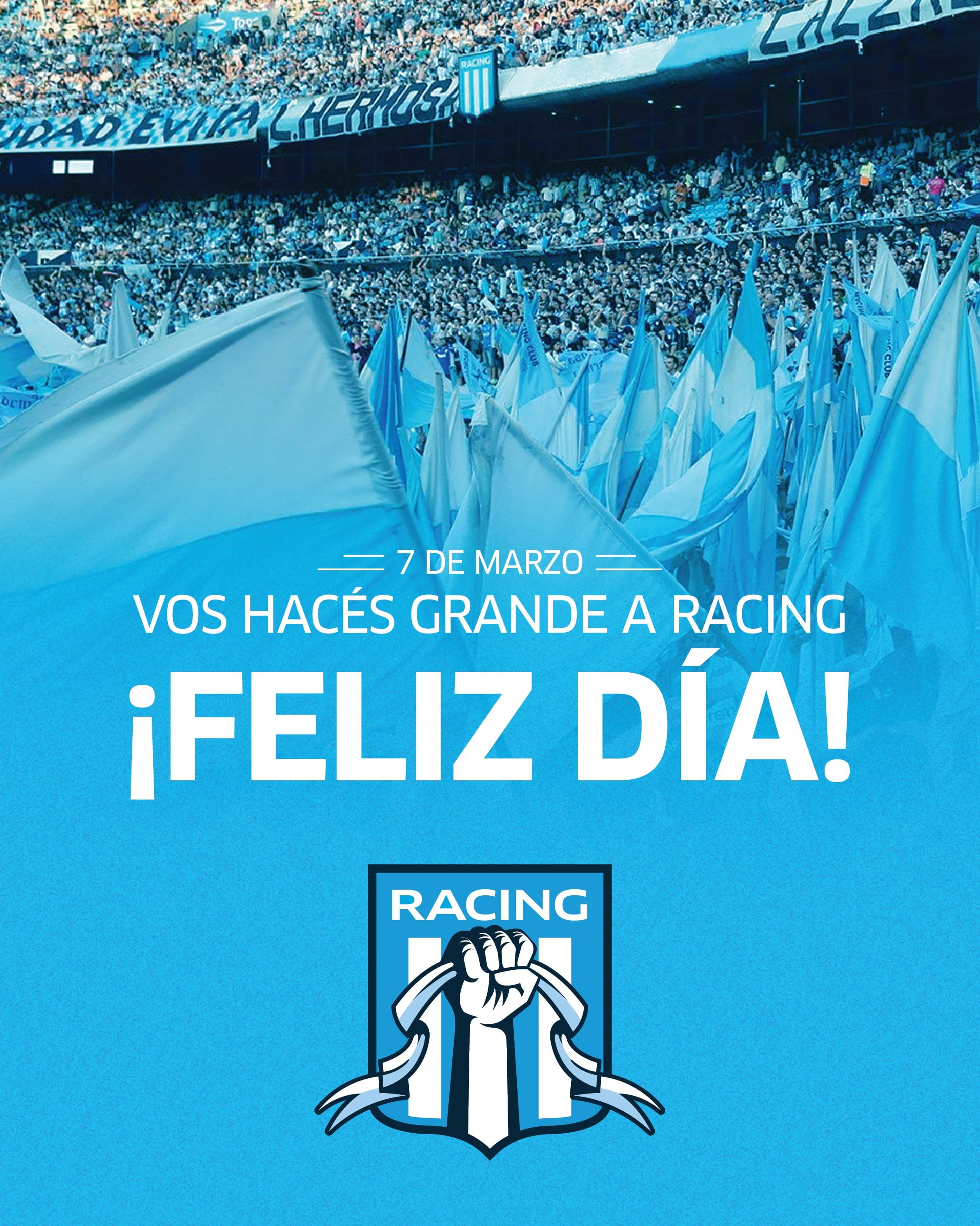 La página oficial celebra el día del hincha