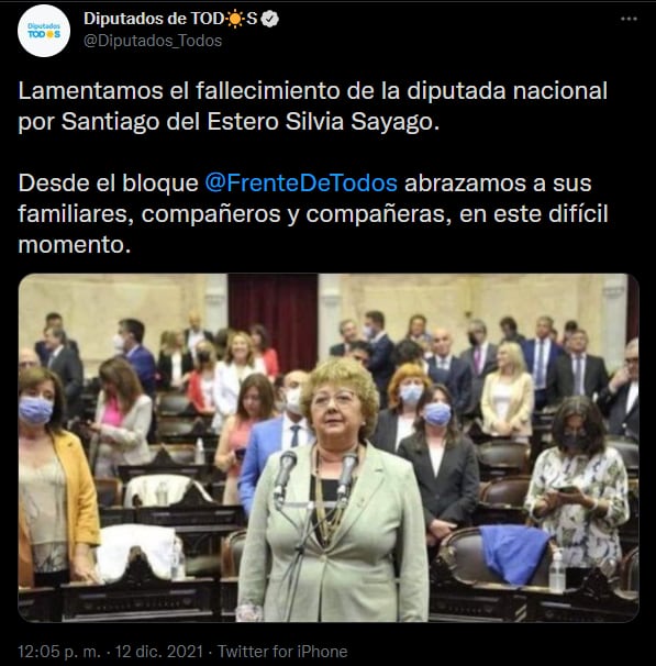 La diputada del Frente de Todos, había asumido el martes.