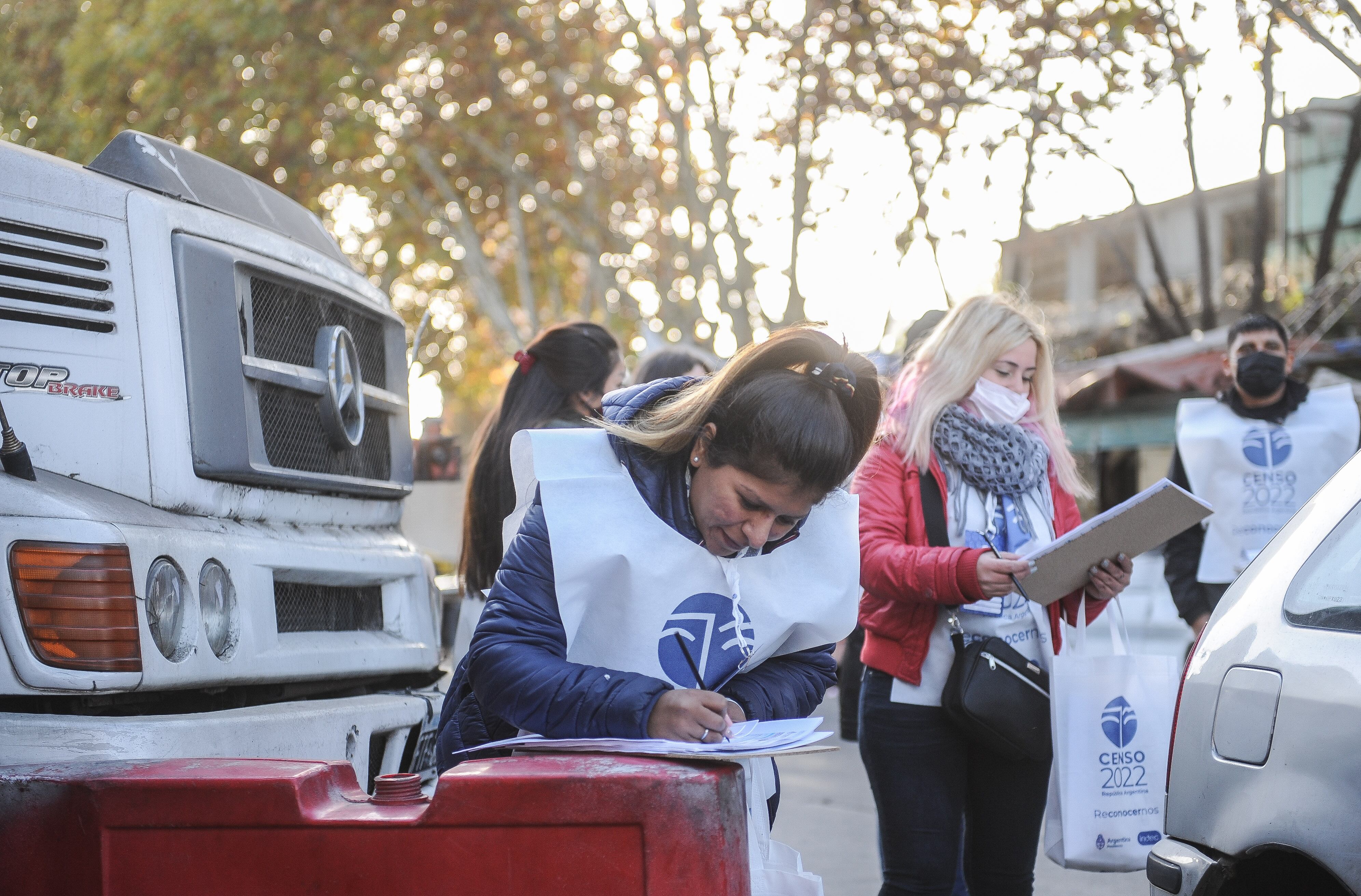 Censo 2022 en el Barrio 31 Padre Mugica en la zona de Retiro de la Ciudad de Buenos Aires. (Federico Lopez Claro)