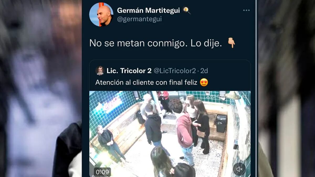 La respuesta de German Martitegui al video que se volvió viral.