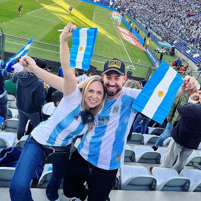 En el partido de la Selección en San Juan